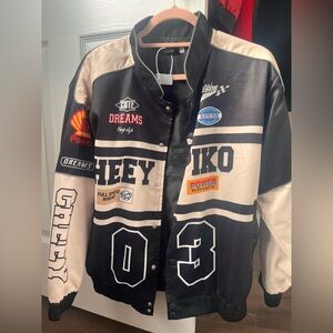 Black and Cream Varsity Jacket